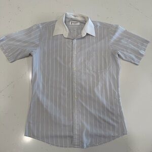 Yves Saint Laurent Chemises Men’s Vintage Short Sleeve Button Up Striped Shirt M
